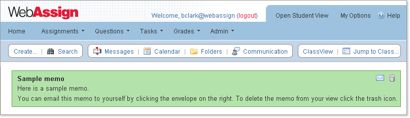 Sample Faculty Memo