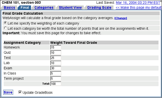 Gradebook