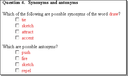 WebAssign Multiple Select Question