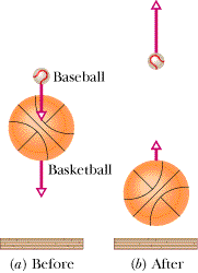 Solved: A Small Ball Of Mass M Is Aligned Above A Larger B... | Chegg.com