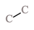 Two carbon atoms connected by a single bond.