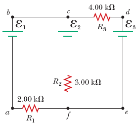 Solved Using Kirchhoff's rules, find the following. (ℰ1 = | Chegg.com